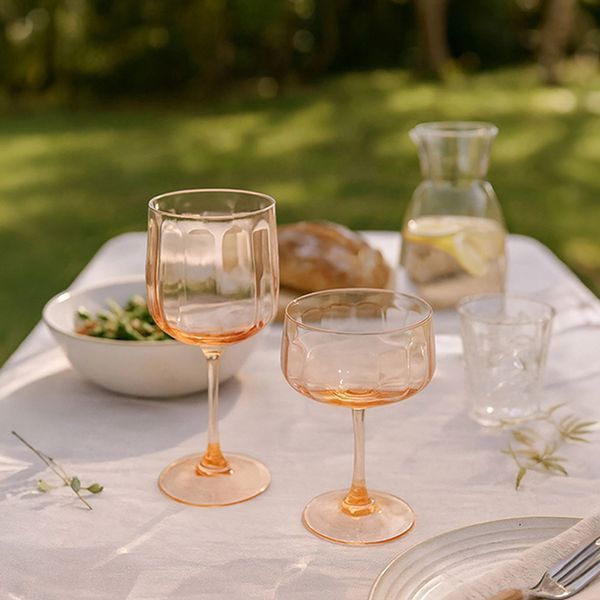 Riviera cocktail glasses 400 ml, 4 pieces, orange