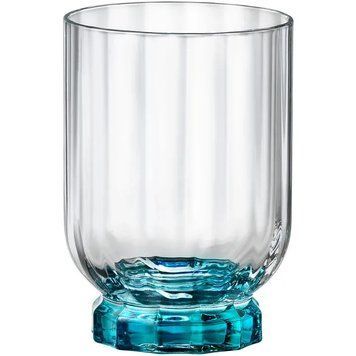 Set of glass water glasses 375ml, 6 pieces FLORIAN BLUE Horecano