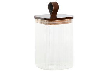 Storage jar, acacia and glass, 1L