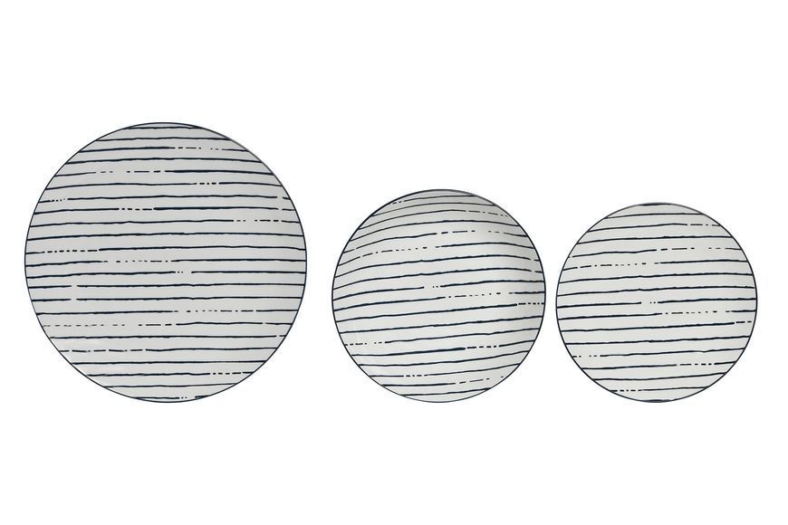 Porcelain dinner set STRIPES BLUE, 18 pieces