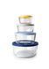 IBILI glass food containers set of 4, round