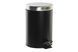 Bathroom trash can, 3 L, stainless steel, black, 17 x 22 x 26 cm