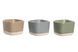 Colorful 7-piece serving set, porcelain and bamboo