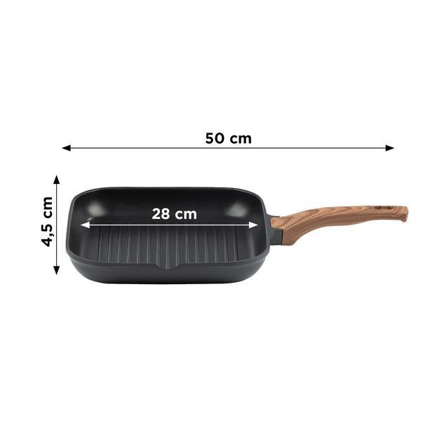 Aluminum grill pan Vitapur Black Line Rosmarino, 28cm