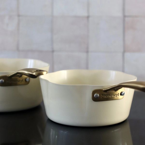 Aluminum casserole 20 cm Dahlia, beige