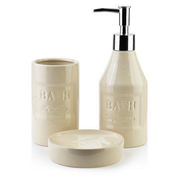 3-Piece Ceramic Bathroom Set Mondex JOFF, Beige