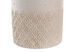 Beige polyresin toothbrush holder, 7.4x7.4x10cm