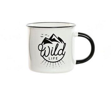 Порцеланова чаша с надпис "Wild Life" 340мл