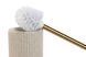 Beige toilet brush with gold handle