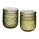 Glass cups for water and soft drinks 4x260ml, green