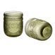 Glass cups for water and soft drinks 4x260ml, green