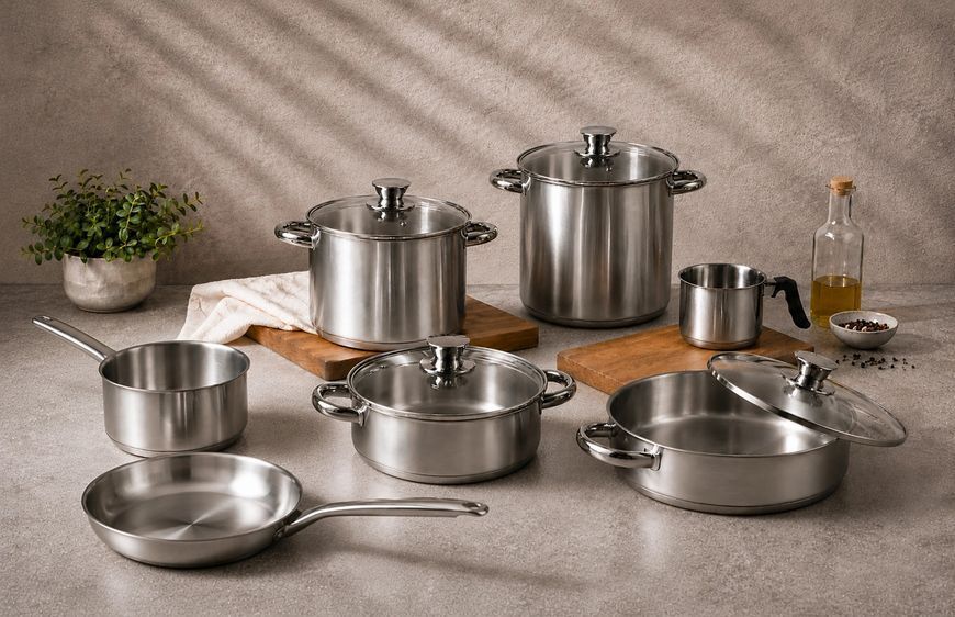 Stainless steel shallow cooking pot Tartera 20 cm
