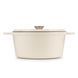 Round cast iron saucepan Rosmarino 5.7 l, white