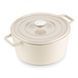 Round cast iron saucepan Rosmarino 5.7 l, white