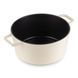 Round cast iron saucepan Rosmarino 5.7 l, white