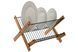 Foldable dish rack made of bamboo and metal 40x38x6cm