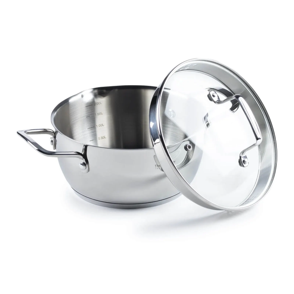 Rosmarino Pour&Cook II Stainless Steel Pot, 2 L, Gray