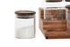Spice organizer, acacia and glass 9 parts